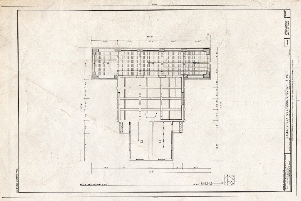 Blueprint HABS ORE,26-Bond.V,1- (Sheet 5 of 9) - Eagle Creek Overlook Shelter, Columbia Gorge,Oregon-Washington Border, Bonneville, Multnomah County, OR