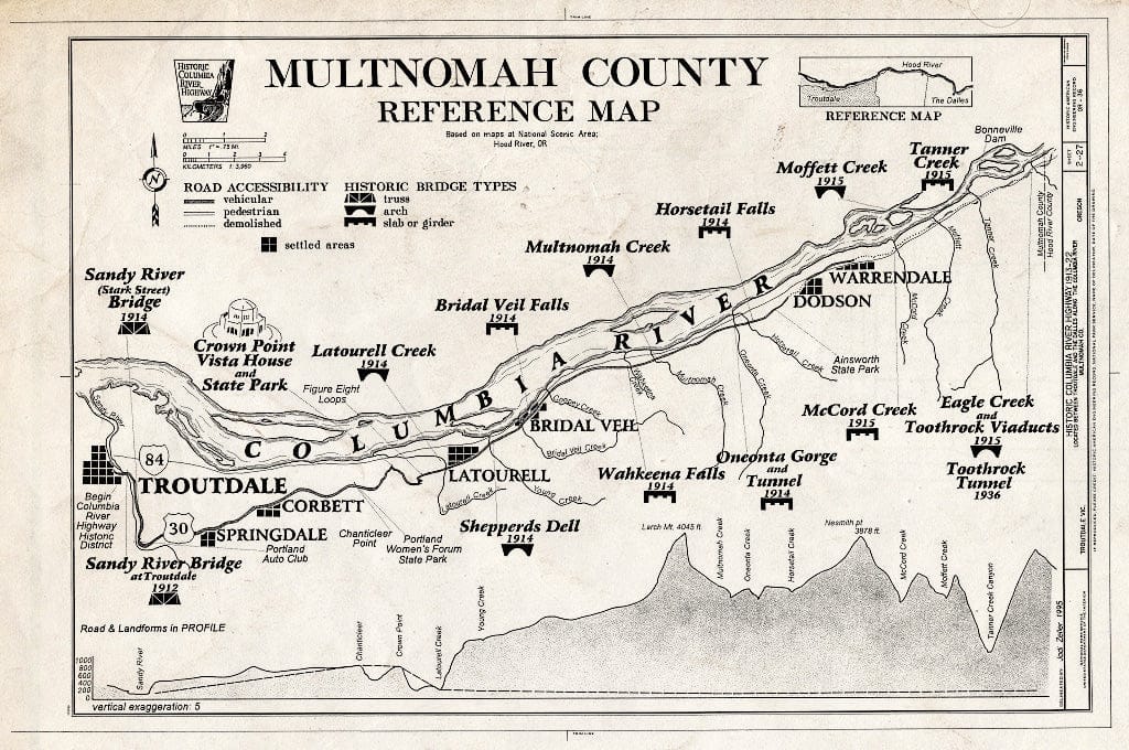Blueprint HAER ORE,26-Trout.V,1- (Sheet 2 of 27) - Historic Columbia River Highway, Troutdale, Multnomah County, OR