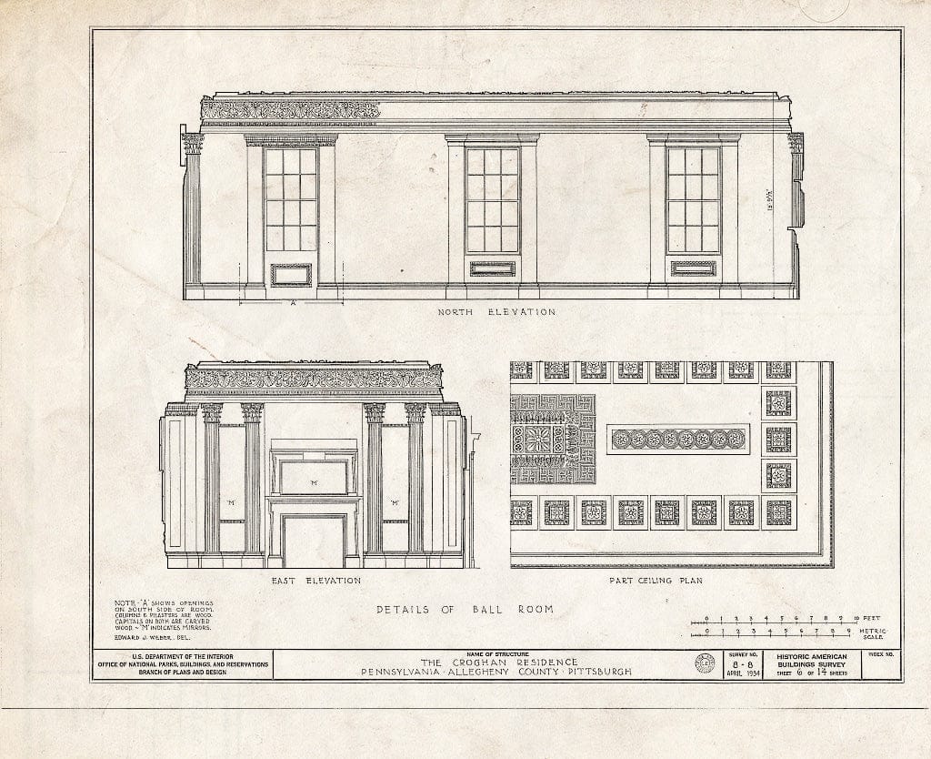 Blueprint HABS PA,2-PITBU,3- (Sheet 6 of 14) - Croghan House, Stanton Heights, Pittsburgh, Allegheny County, PA