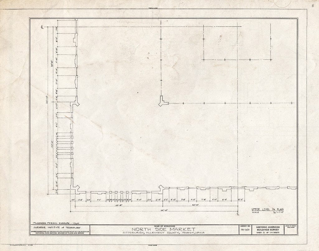 Blueprint HABS PA,2-PITBU,36- (Sheet 6 of 10) - North Side Market, Federal & East Ohio Streets, Pittsburgh, Allegheny County, PA