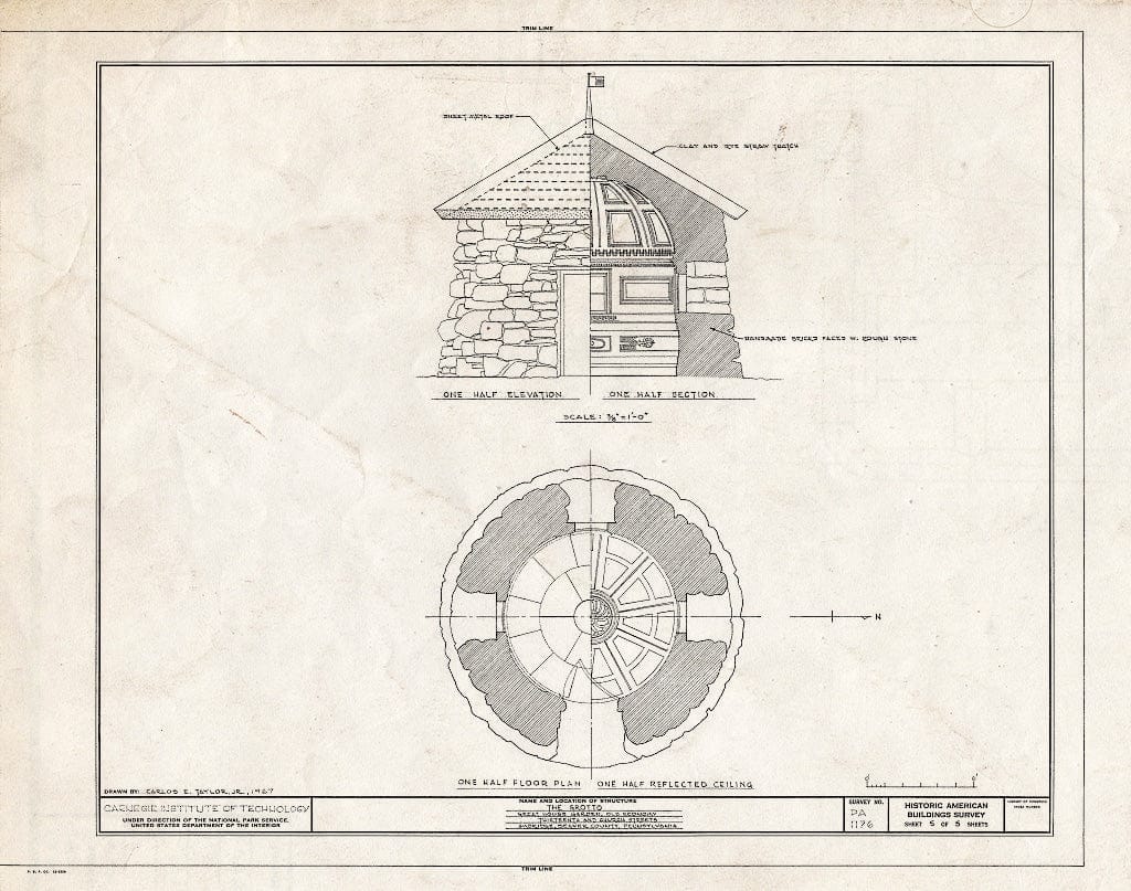 Blueprint HABS PA,4-AMB,1- (Sheet 5 of 5) - Economy Town Plan, Ambridge, Beaver County, PA
