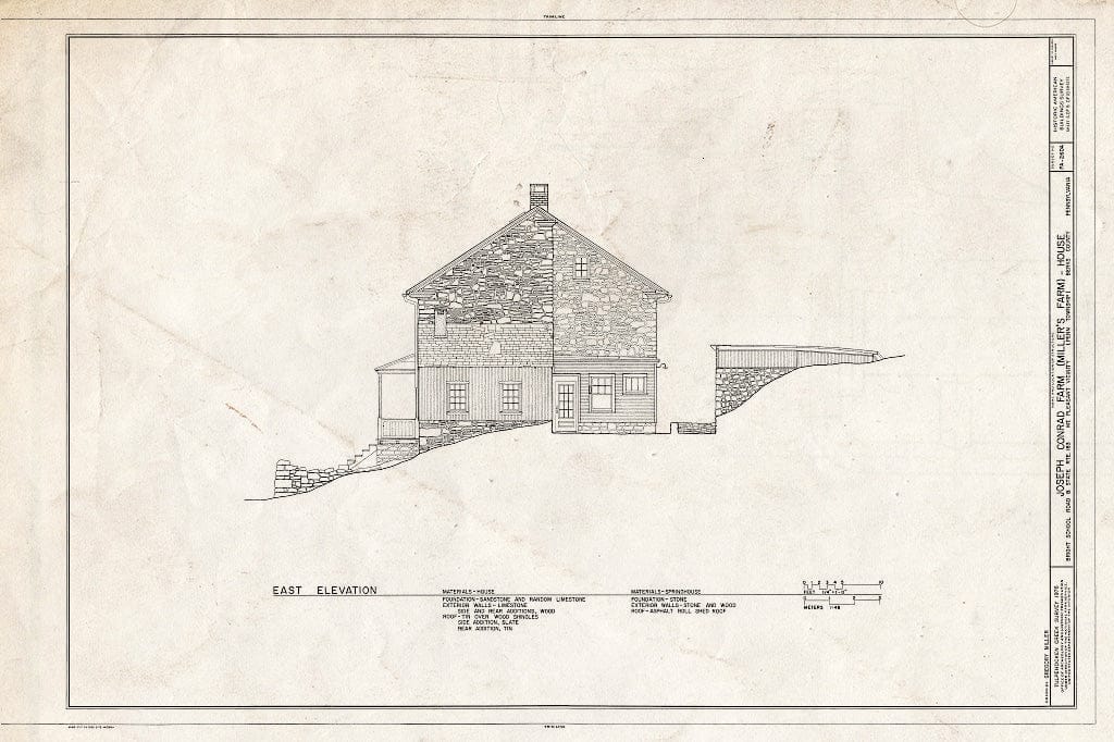 Blueprint HABS PA,6-MTPLES.V,6A- (Sheet 4 of 4) - Joseph Conrad Farm, House, State Route 83 & Bright School Road (Penn Township), Mount Pleasant, Berks County, PA