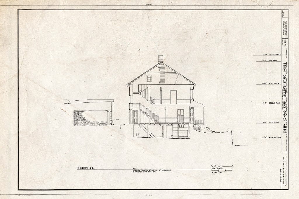 Blueprint HABS PA,6-MTPLES.V,6A- (Sheet 5 of 4) - Joseph Conrad Farm, House, State Route 83 & Bright School Road (Penn Township), Mount Pleasant, Berks County, PA