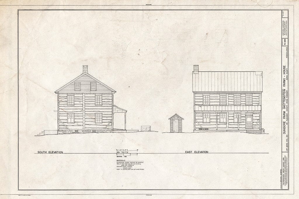Blueprint HABS PA,6-MTPLES.V,7A- (Sheet 2 of 2) - Dundore Farm, House, State Route 183 Vicinity (Penn Township), Mount Pleasant, Berks County, PA