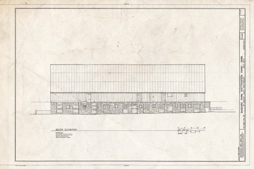 Blueprint HABS PA,6-MTPLES.V,7B- (Sheet 2 of 4) - Dundore Farm, Barn, State Route 183 Vicinity (Penn Township), Mount Pleasant, Berks County, PA
