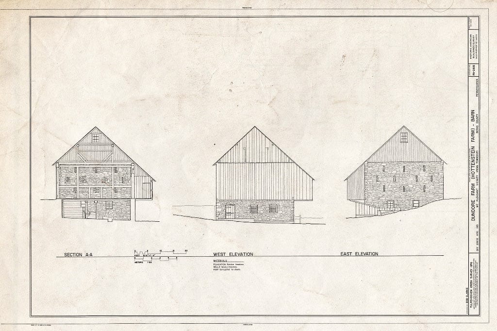 Blueprint HABS PA,6-MTPLES.V,7B- (Sheet 4 of 4) - Dundore Farm, Barn, State Route 183 Vicinity (Penn Township), Mount Pleasant, Berks County, PA