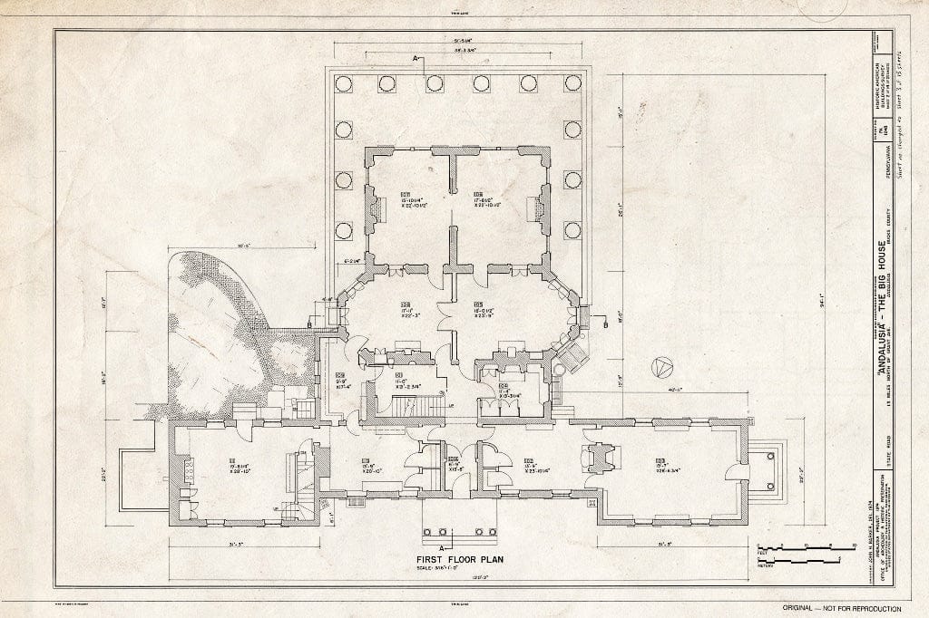 Blueprint HABS PA,9-ANDA,1- (Sheet 3 of 15) - Andalusia, State Road Vicinity (Bensalem Township), Andalusia, Bucks County, PA
