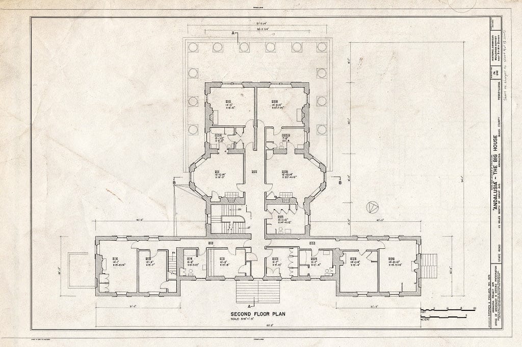 Blueprint HABS PA,9-ANDA,1- (Sheet 4 of 15) - Andalusia, State Road Vicinity (Bensalem Township), Andalusia, Bucks County, PA