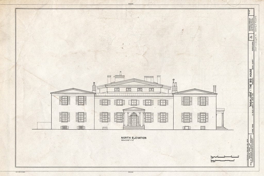 Blueprint HABS PA,9-ANDA,1- (Sheet 6 of 15) - Andalusia, State Road Vicinity (Bensalem Township), Andalusia, Bucks County, PA