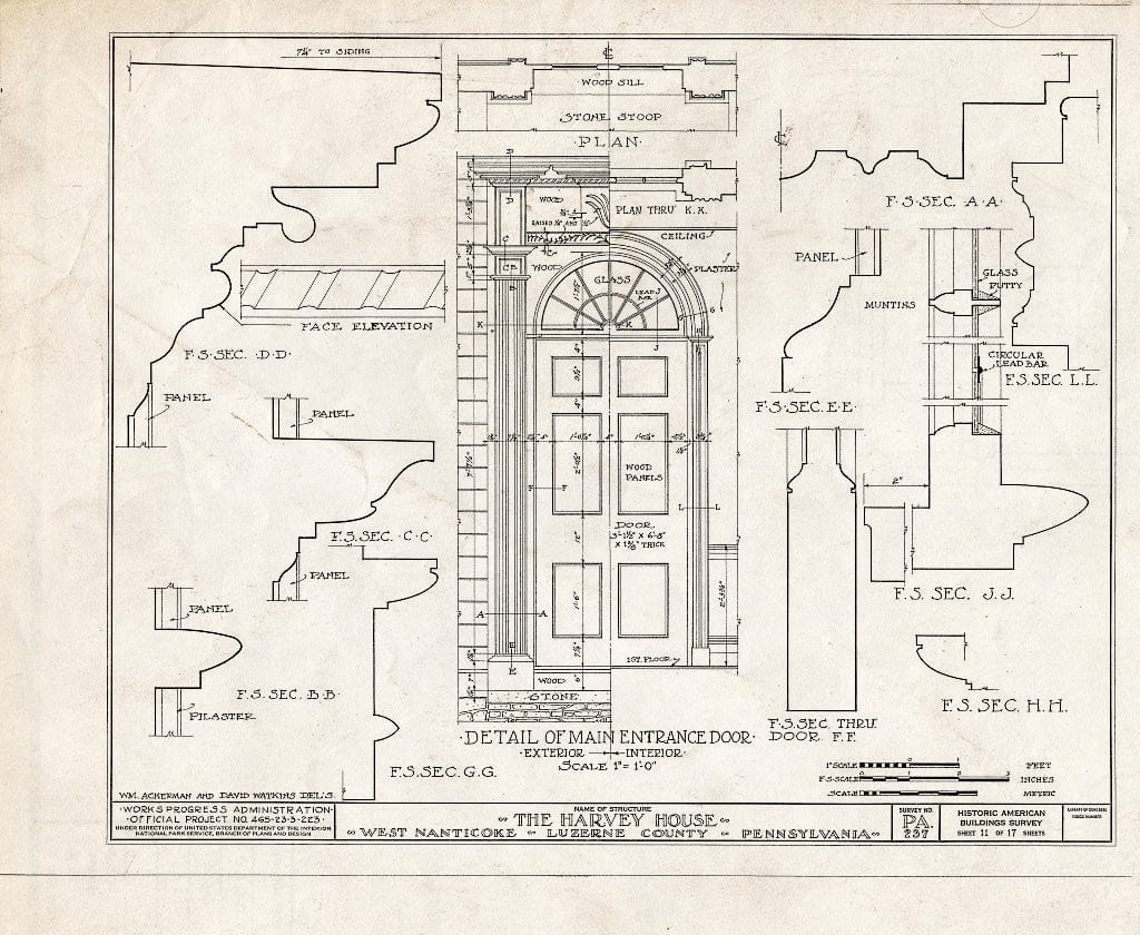 Blueprint HABS PA,40-NANTW,1- (Sheet 11 of 17) - Harvey House, 72-74 McDonald Street, Nanticoke, Luzerne County, PA