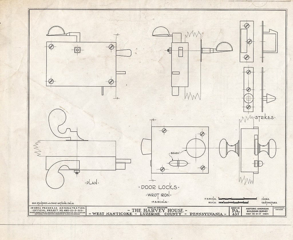 Blueprint HABS PA,40-NANTW,1- (Sheet 16 of 17) - Harvey House, 72-74 McDonald Street, Nanticoke, Luzerne County, PA