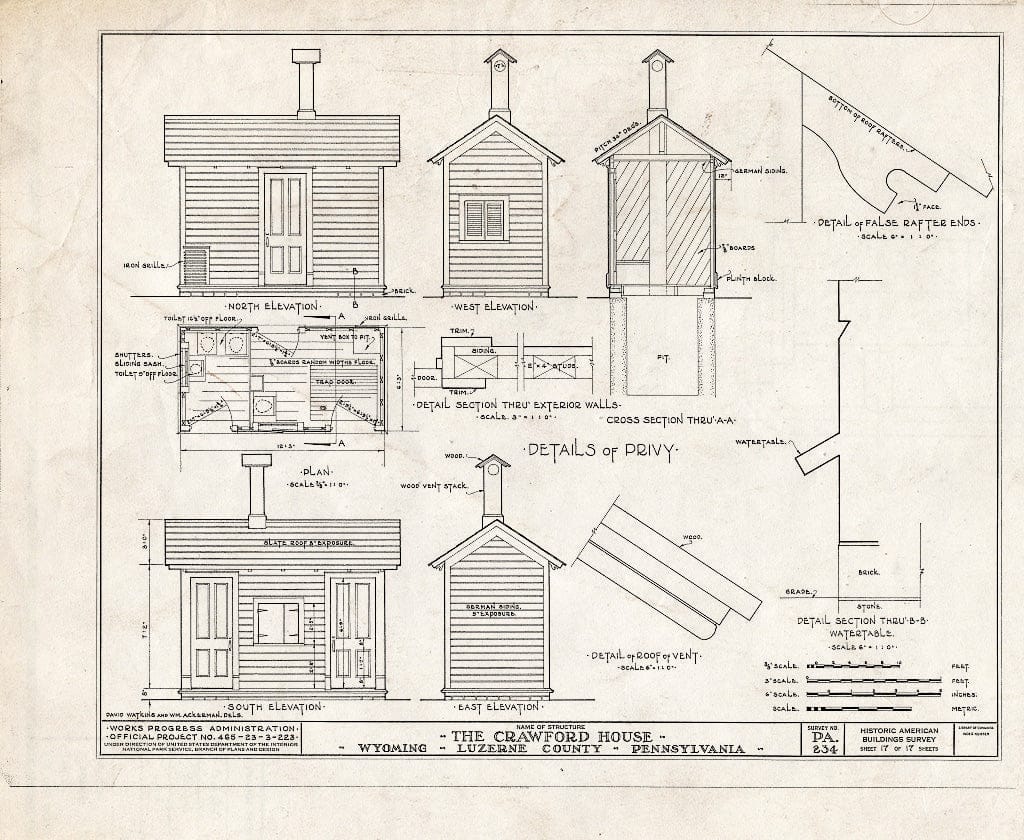 Blueprint HABS PA,40-WYOM,4- (Sheet 17 of 17) - Crawford House, 482 Wyoming Avenue, Wyoming, Luzerne County, PA