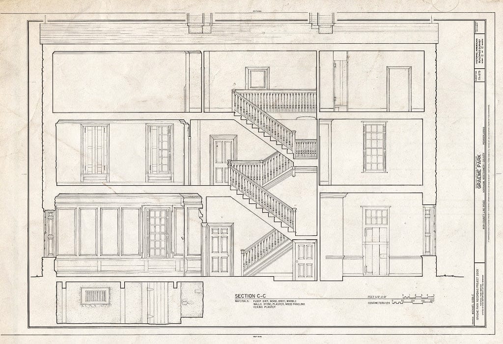 Blueprint HABS PA,46-HORM,1- (Sheet 12 of 12) - Graeme Park, 859 County Line Road, Horsham, Montgomery County, PA