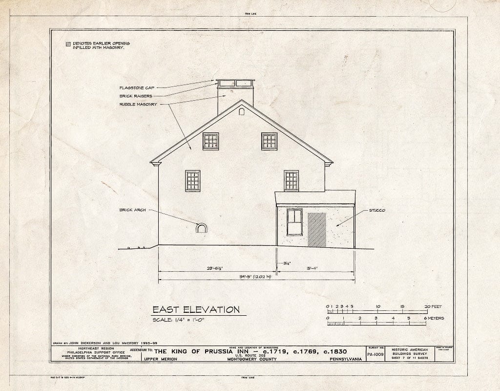 Blueprint HABS PA,46-King,1- (Sheet 7 of 11) - King of Prussia Inn, U.S. Route 202 (Upper Merion Township), King of Prussia, Montgomery County, PA