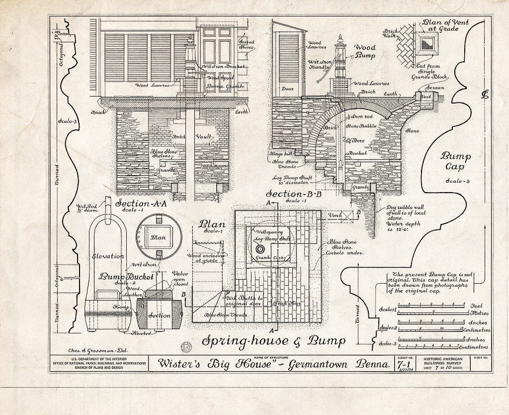Blueprint HABS PA,51-Germ,23- (Sheet 7 of 10) - Grumblethorpe, 5267 Germantown Avenue, Philadelphia, Philadelphia County, PA