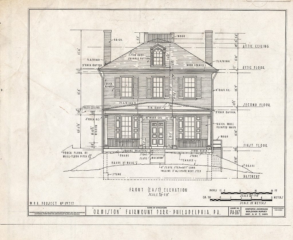Blueprint HABS PA,51-Phila,275- (Sheet 6 of 9) - Ormiston House, Reservoir Drive, Philadelphia, Philadelphia County, PA