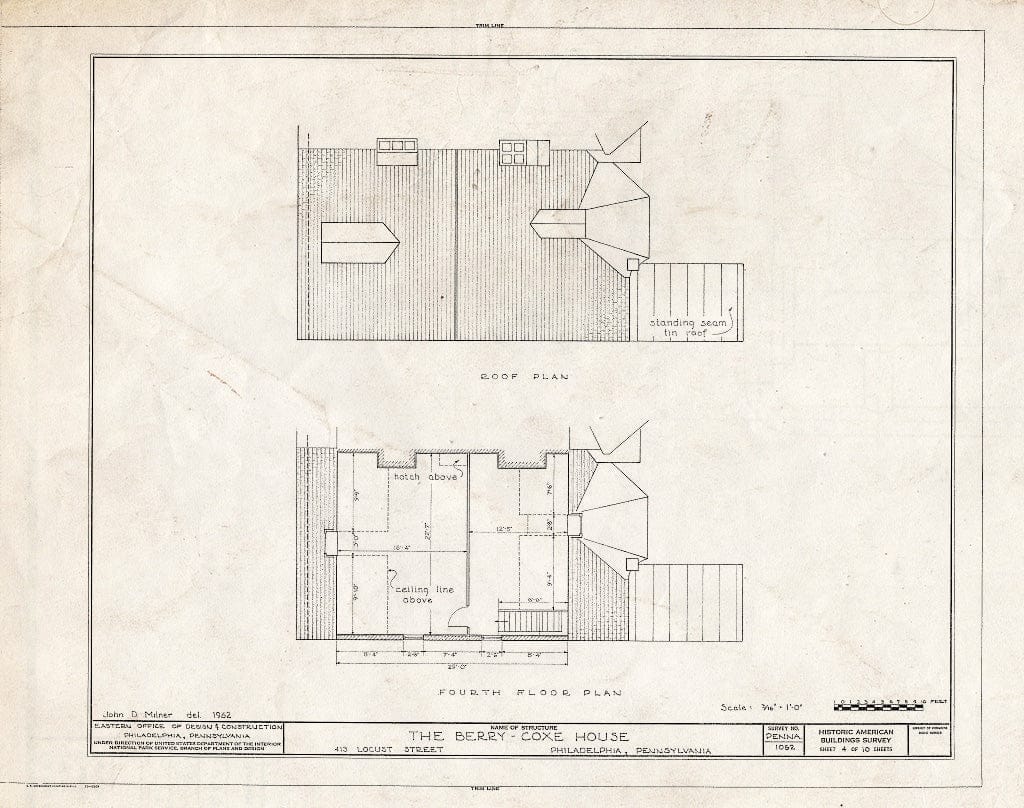 Blueprint HABS PA,51-Phila,168- (Sheet 4 of 10) - Berry-Coxe House, 413 Locust Street, Philadelphia, Philadelphia County, PA