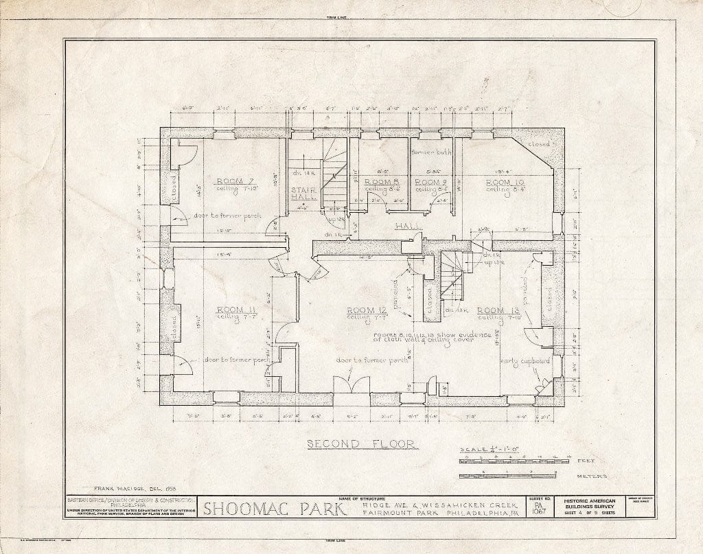 Blueprint HABS PA,51-Phila,259- (Sheet 4 of 6) - Shoomac Park, Ridge Avenue & Wissahickon Drive, Philadelphia, Philadelphia County, PA