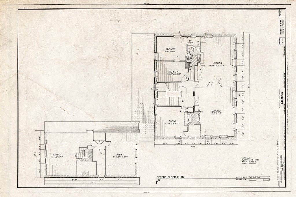 Blueprint HABS PA,51-Phila,8- (Sheet 4 of 10) - Stenton, Courtland & Eighteenth Streets, Philadelphia, Philadelphia County, PA
