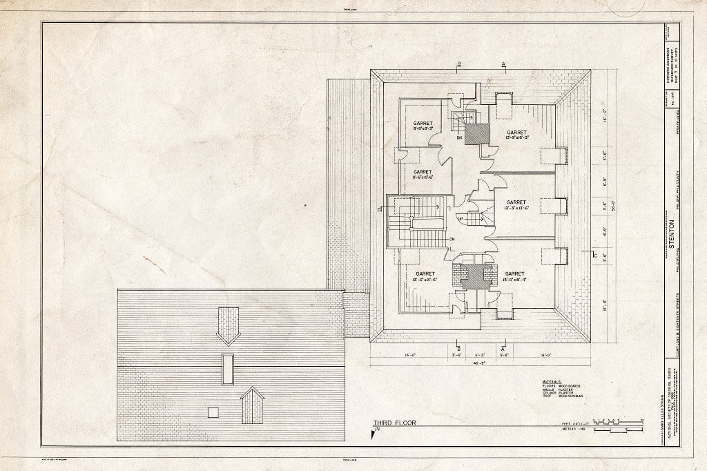 Blueprint HABS PA,51-Phila,8- (Sheet 5 of 10) - Stenton, Courtland & Eighteenth Streets, Philadelphia, Philadelphia County, PA