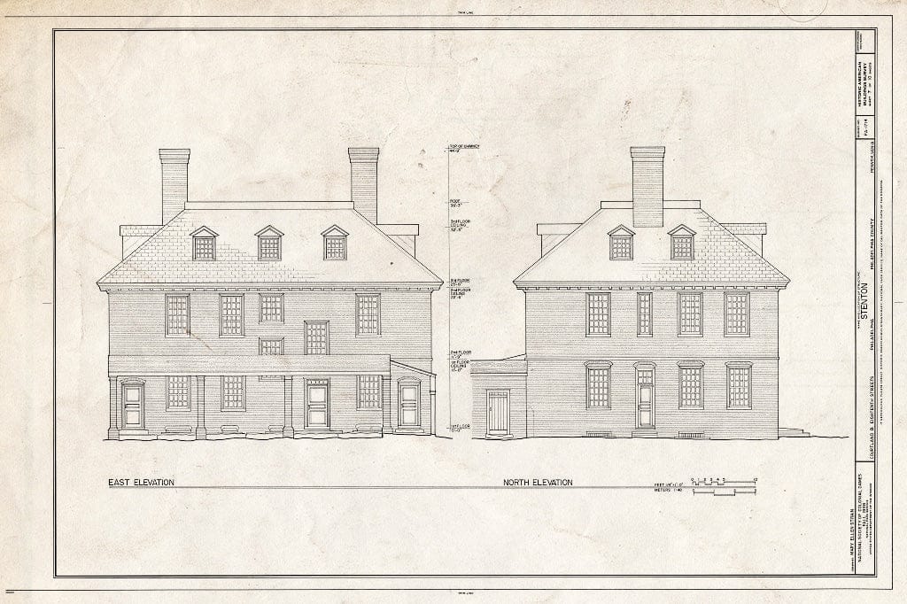 Blueprint HABS PA,51-Phila,8- (Sheet 7 of 10) - Stenton, Courtland & Eighteenth Streets, Philadelphia, Philadelphia County, PA