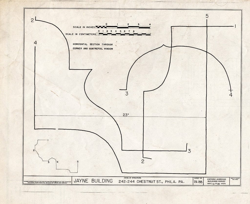 Blueprint HABS PA,51-Phila,237- (Sheet 12 of 16) - Jayne Building, 242-244 Chestnut Street, Philadelphia, Philadelphia County, PA