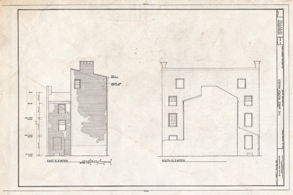 Blueprint HABS PA,51-Phila,564- (Sheet 6 of 11) - James McCrea Houses, 108-110 Sansom Street, Philadelphia, Philadelphia County, PA