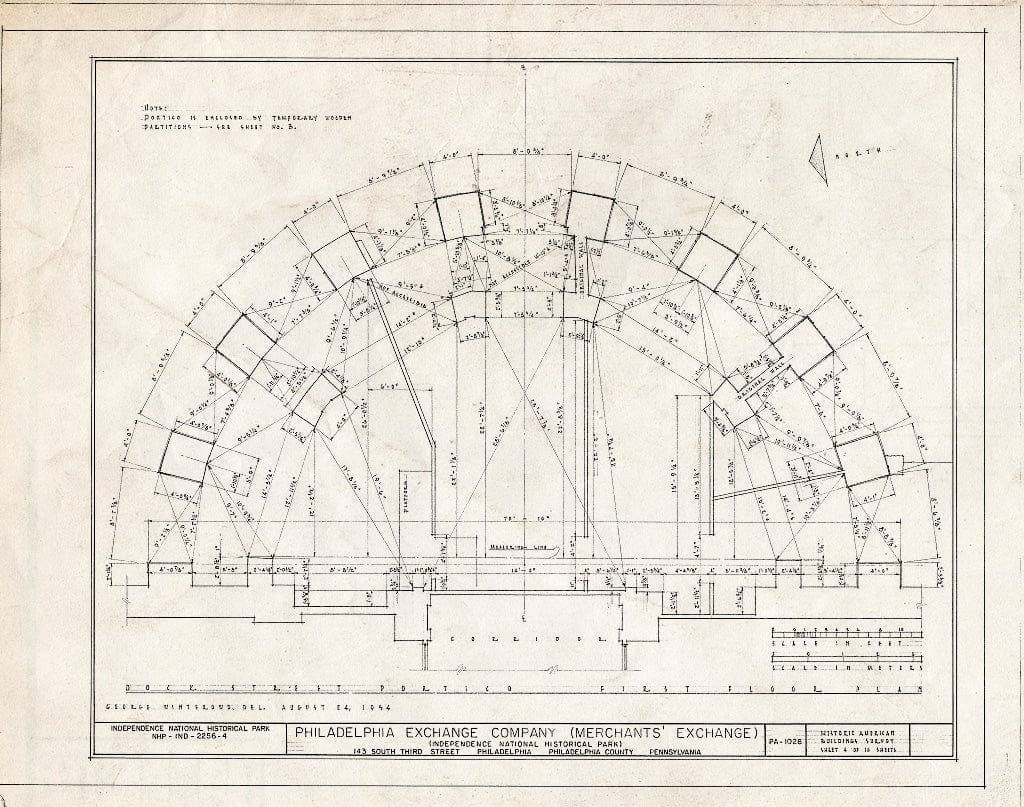 Blueprint HABS PA,51-Phila,137- (Sheet 4 of 16) - Philadelphia Exchange Company, 143 South Third Street, Philadelphia, Philadelphia County, PA