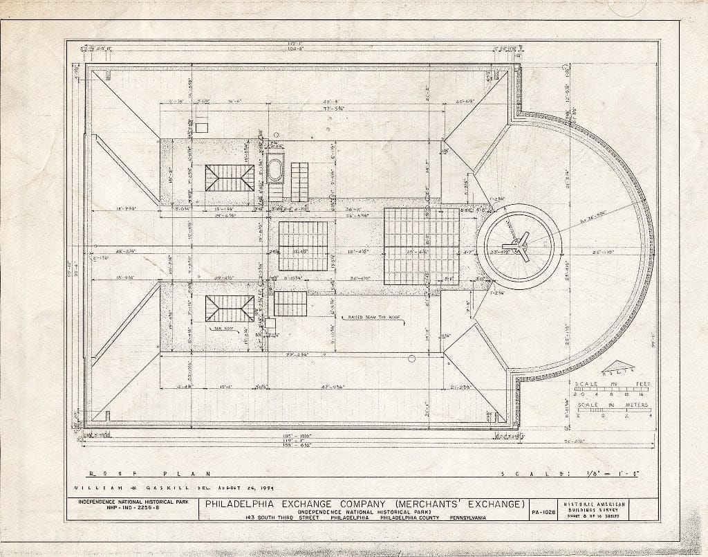 Blueprint HABS PA,51-Phila,137- (Sheet 8 of 16) - Philadelphia Exchange Company, 143 South Third Street, Philadelphia, Philadelphia County, PA