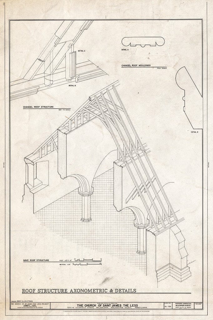 Blueprint HABS PA,51-Phila,318- (Sheet 20 of 21) - Church of St. James The Less, 3200 West Clearfield Street, Philadelphia, Philadelphia County, PA