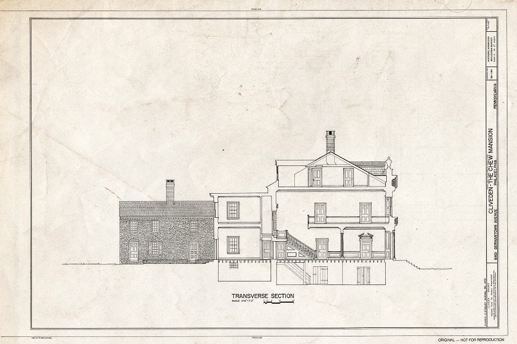 Blueprint HABS PA,51-Germ,64- (Sheet 11 of 17) - Cliveden, 6401 Germantown Avenue, Philadelphia, Philadelphia County, PA