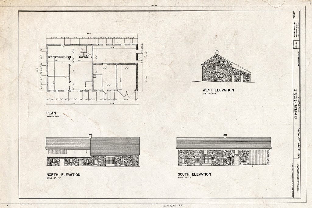 Blueprint HABS PA,51-Germ,64- (Sheet 17 of 17) - Cliveden, 6401 Germantown Avenue, Philadelphia, Philadelphia County, PA