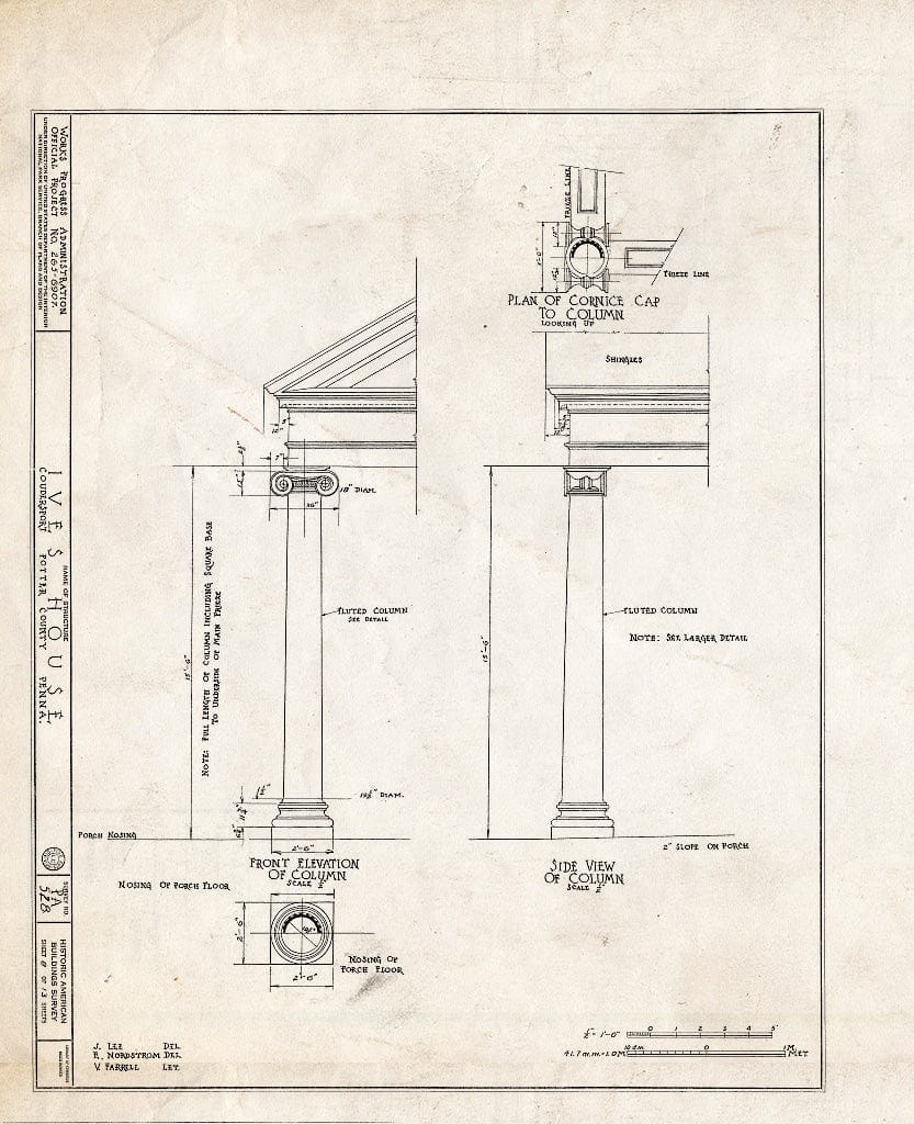 Blueprint HABS PA,53-COUD,1- (Sheet 8 of 13) - Ives House, Third & East Streets, Coudersport, Potter County, PA
