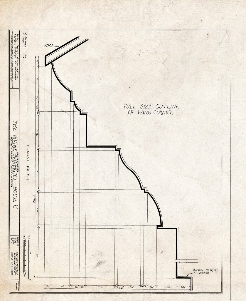 Blueprint HABS PA,62-IRV,2C- (Sheet 8 of 9) - Irvine Estate, Tenant House, Irvine, Warren County, PA