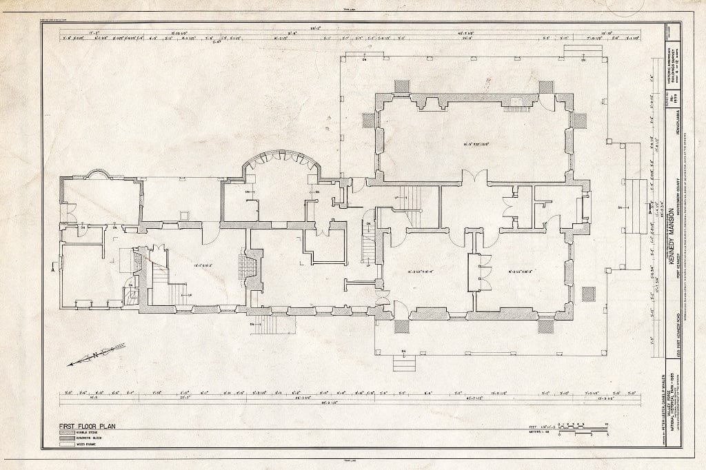 Blueprint HABS PA,46-POKEN,1- (Sheet 4 of 12) - Kennedy Mansion, 1050 Port Kennedy Road, King of Prussia, Montgomery County, PA