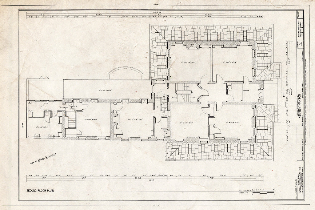 Blueprint HABS PA,46-POKEN,1- (Sheet 5 of 12) - Kennedy Mansion, 1050 Port Kennedy Road, King of Prussia, Montgomery County, PA