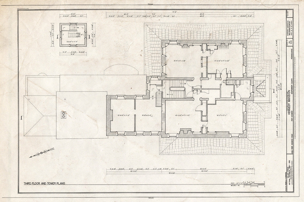 Blueprint HABS PA,46-POKEN,1- (Sheet 6 of 12) - Kennedy Mansion, 1050 Port Kennedy Road, King of Prussia, Montgomery County, PA