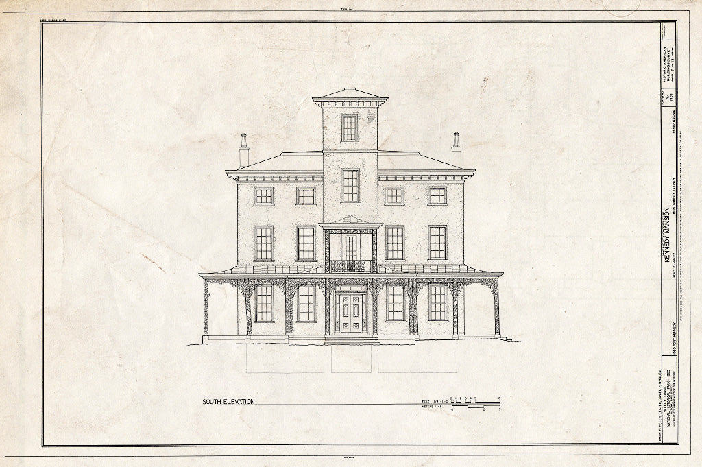 Blueprint HABS PA,46-POKEN,1- (Sheet 7 of 12) - Kennedy Mansion, 1050 Port Kennedy Road, King of Prussia, Montgomery County, PA
