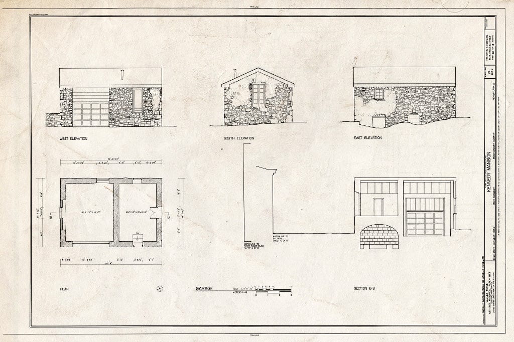 Blueprint HABS PA,46-POKEN,1- (Sheet 12 of 12) - Kennedy Mansion, 1050 Port Kennedy Road, King of Prussia, Montgomery County, PA