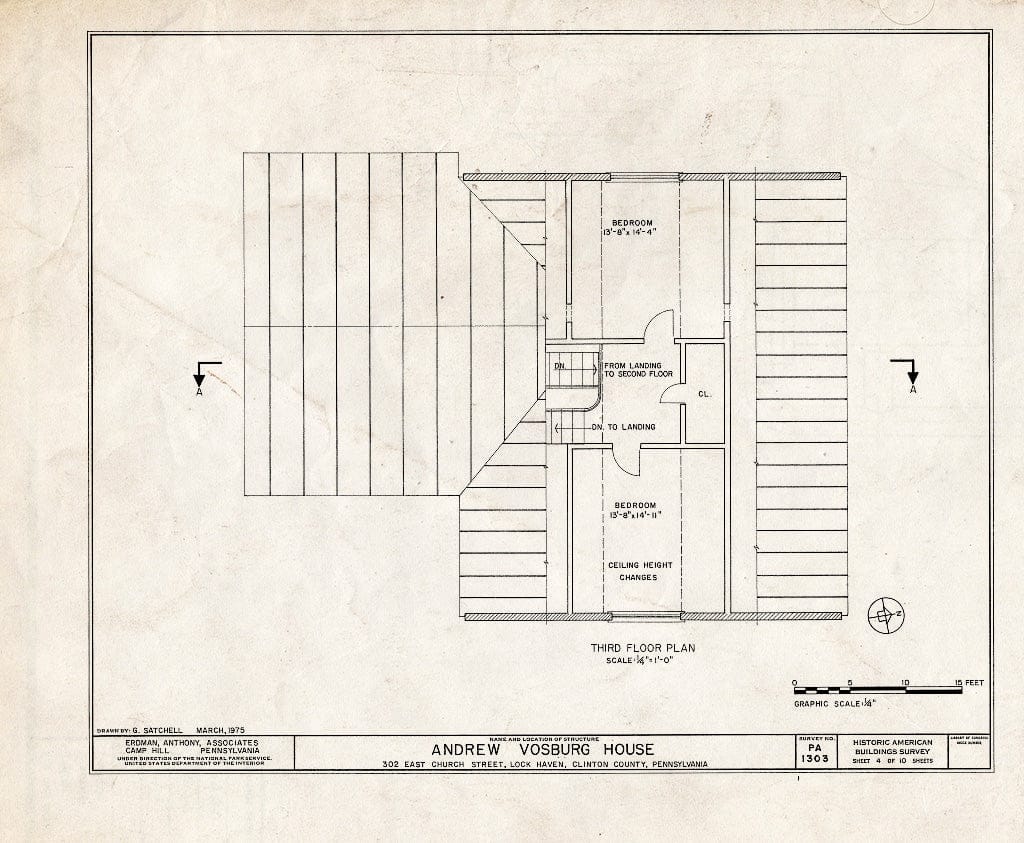Blueprint HABS PA,18-LOKHA,2- (Sheet 4 of 10) - Andrew Vosburg House, 302 East Church Street, Lock Haven, Clinton County, PA