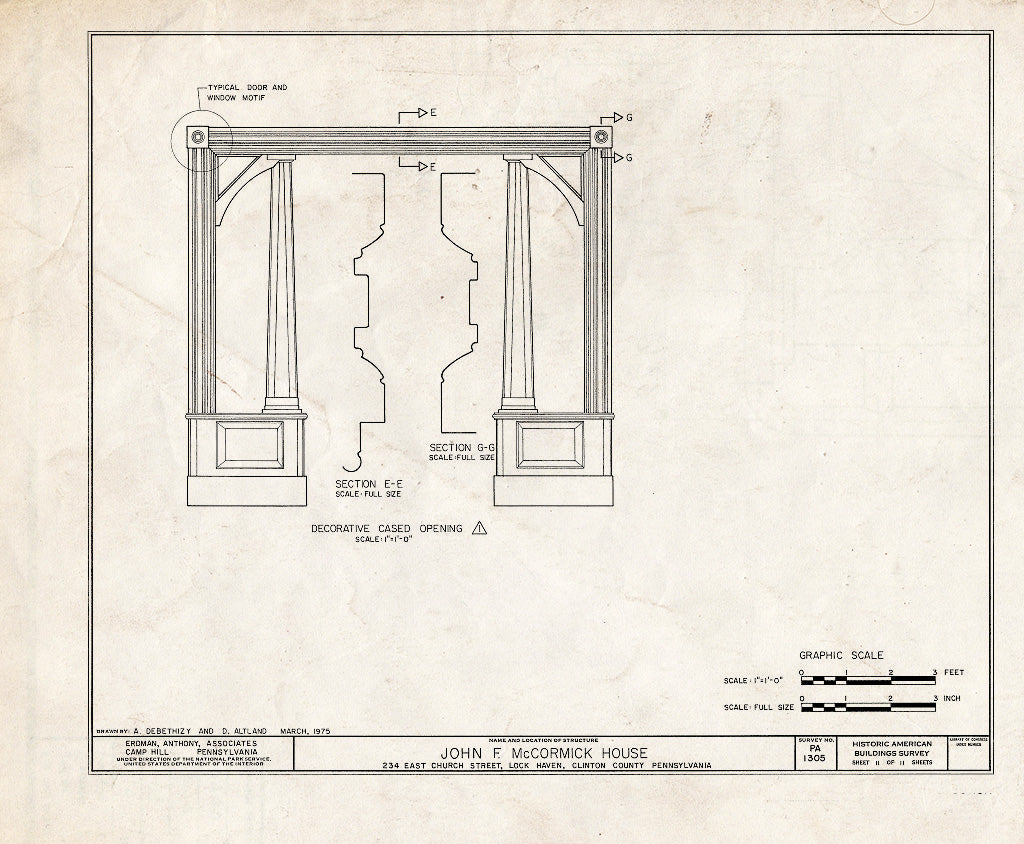 Blueprint HABS PA,18-LOKHA,1- (Sheet 11 of 11) - John F. McCormick House, 234 East Church Street, Lock Haven, Clinton County, PA