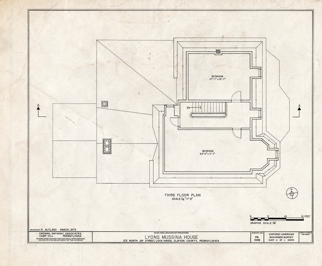 Blueprint HABS PA,18-LOKHA,3- (Sheet 4 of 11) - Lyons Mussina House, 123 North Jay Street, Lock Haven, Clinton County, PA