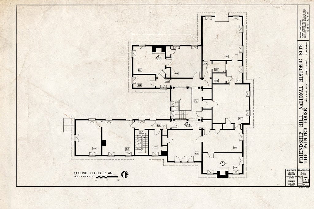 Blueprint HABS PA,26-NEGEN.V,1- (Sheet 4 of 11) - Charles Albert Painter House, State Route 166, New Geneva, Fayette County, PA