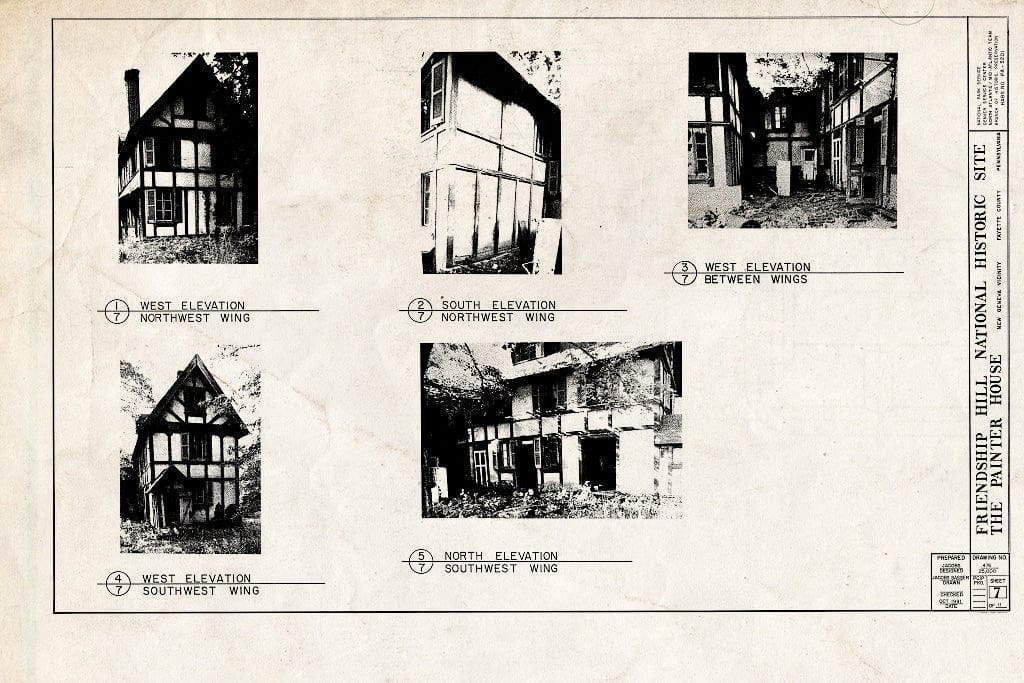 Blueprint HABS PA,26-NEGEN.V,1- (Sheet 7 of 11) - Charles Albert Painter House, State Route 166, New Geneva, Fayette County, PA
