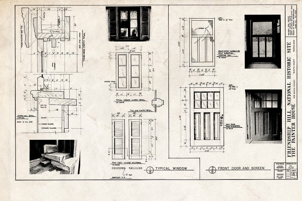 Blueprint HABS PA,26-NEGEN.V,1- (Sheet 8 of 11) - Charles Albert Painter House, State Route 166, New Geneva, Fayette County, PA