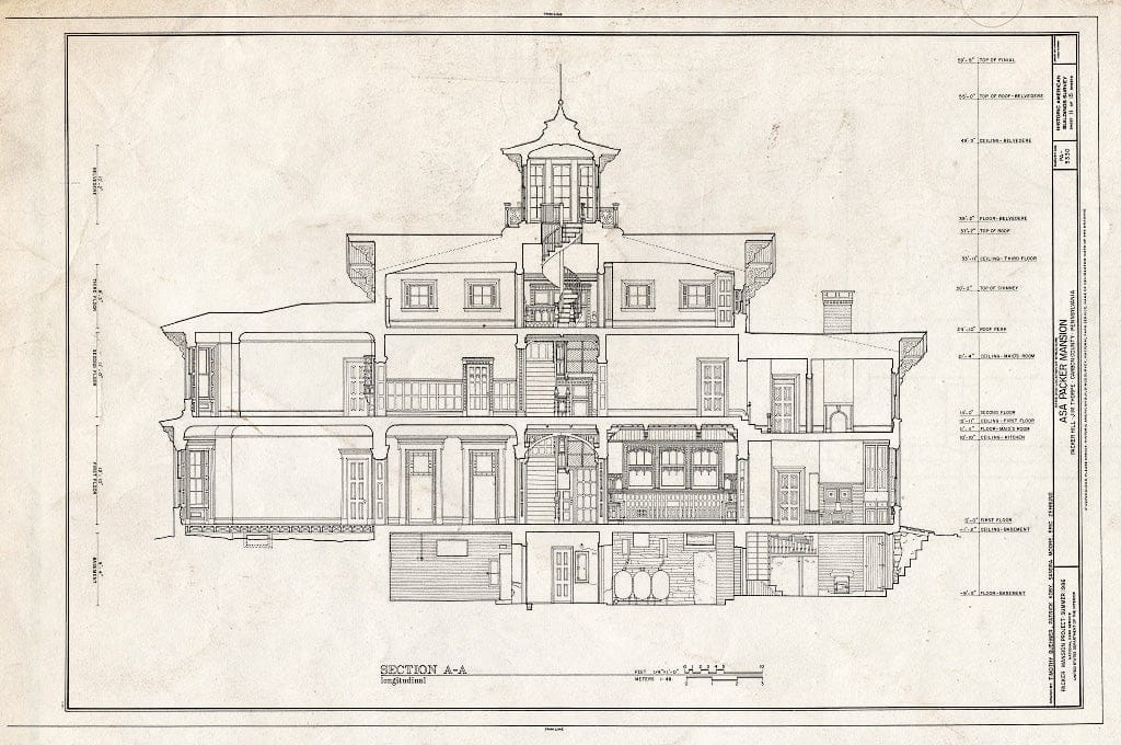 Blueprint HABS PA,13-JIMTH,7- (Sheet 11 of 15) - ASA Packer Mansion, Packer Hill, Jim Thorpe, Carbon County, PA