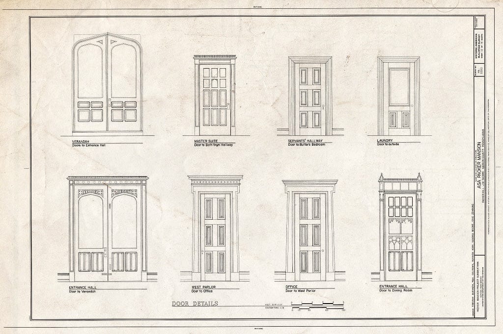 Blueprint HABS PA,13-JIMTH,7- (Sheet 12 of 15) - ASA Packer Mansion, Packer Hill, Jim Thorpe, Carbon County, PA