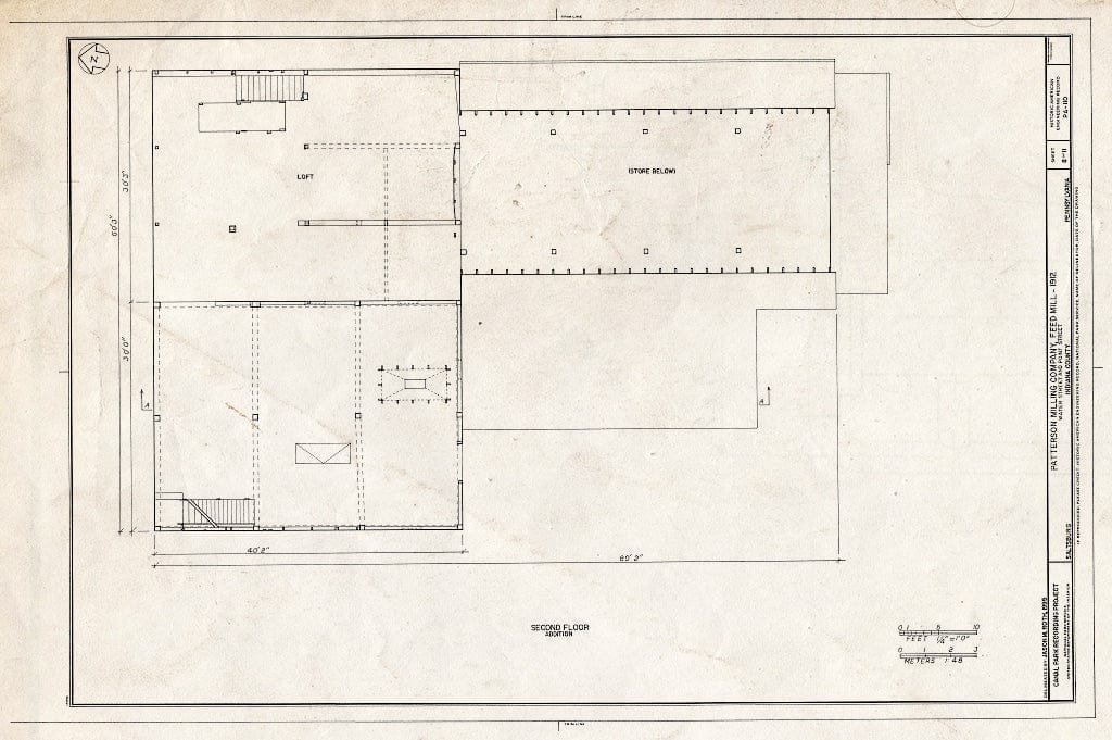 Blueprint HAER PA,32-Salt,25- (Sheet 8 of 11) - Patterson Milling Company, Feed Mill, Water & Point Streets, Saltsburg, Indiana County, PA