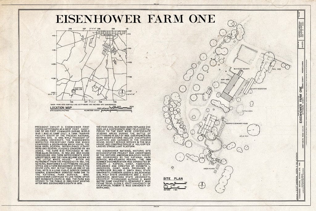 Blueprint HABS PA,1-GET.V,12- (Sheet 1 of 1) - Eisenhower Farm One, Emmitsburg Road (U.S. 15), Eisenhower National Historic Site, Gettysburg, Adams County, PA