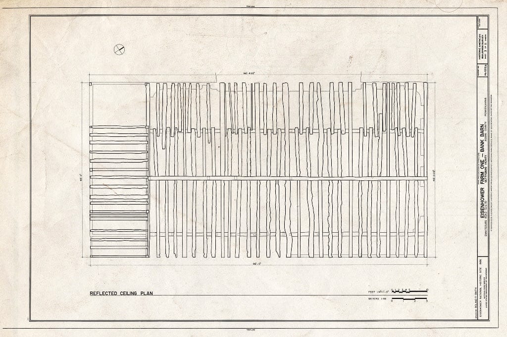 Blueprint HABS PA,1-GET.V,12-A- (Sheet 3 of 11) - Eisenhower Farm One, Bank Barn, Emmitsburg Road (U.S. 15), Eisenhower National Historic Site, Gettysburg, Adams County, PA